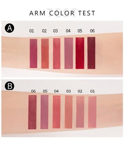 6Pcs Matte Liquid Lipstick Set - Waterproof, Long Lasting & Non-Stick Cup Velvet Lip Gloss - Highly Pigmented Nude & Bold Lip Color Kit - Perfect Beauty Gift For Women & Girls