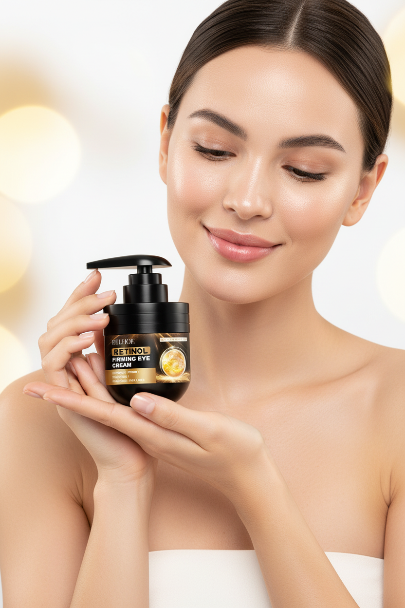 EELHOE Eye Cream Woman Holding Product