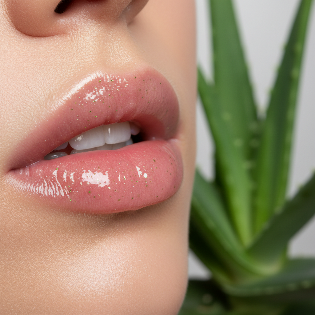 Glossy Lips Close-Up
