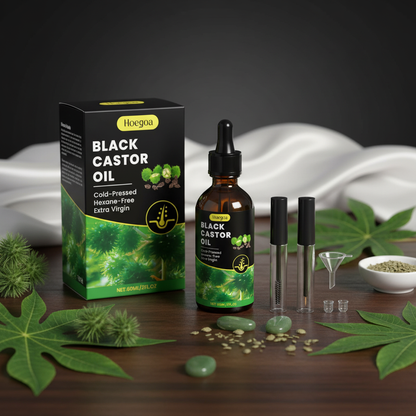 Black Castor Oil Growth Essential Oil | Hair, Brow & Lash Serum